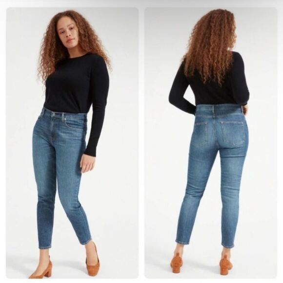 Everlane The High Rise Skinny Jean Mid Wash Blue Sz: 26 - Picture 1 of 11